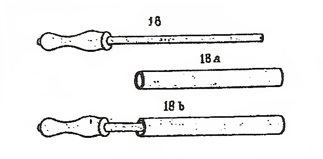 Fig 6. Drawing of Brunschwigs dental instrument (Rosenman 2005:692)
