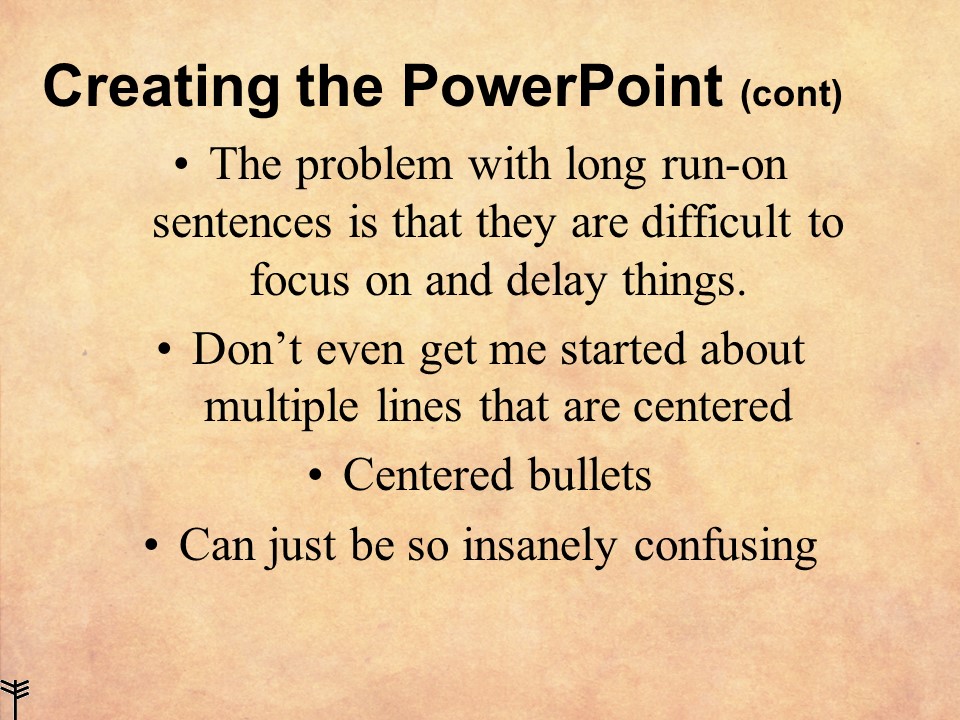 Fig 2. An example of a bad slide. Consider how much more difficult this slide is to read than the previous figure.